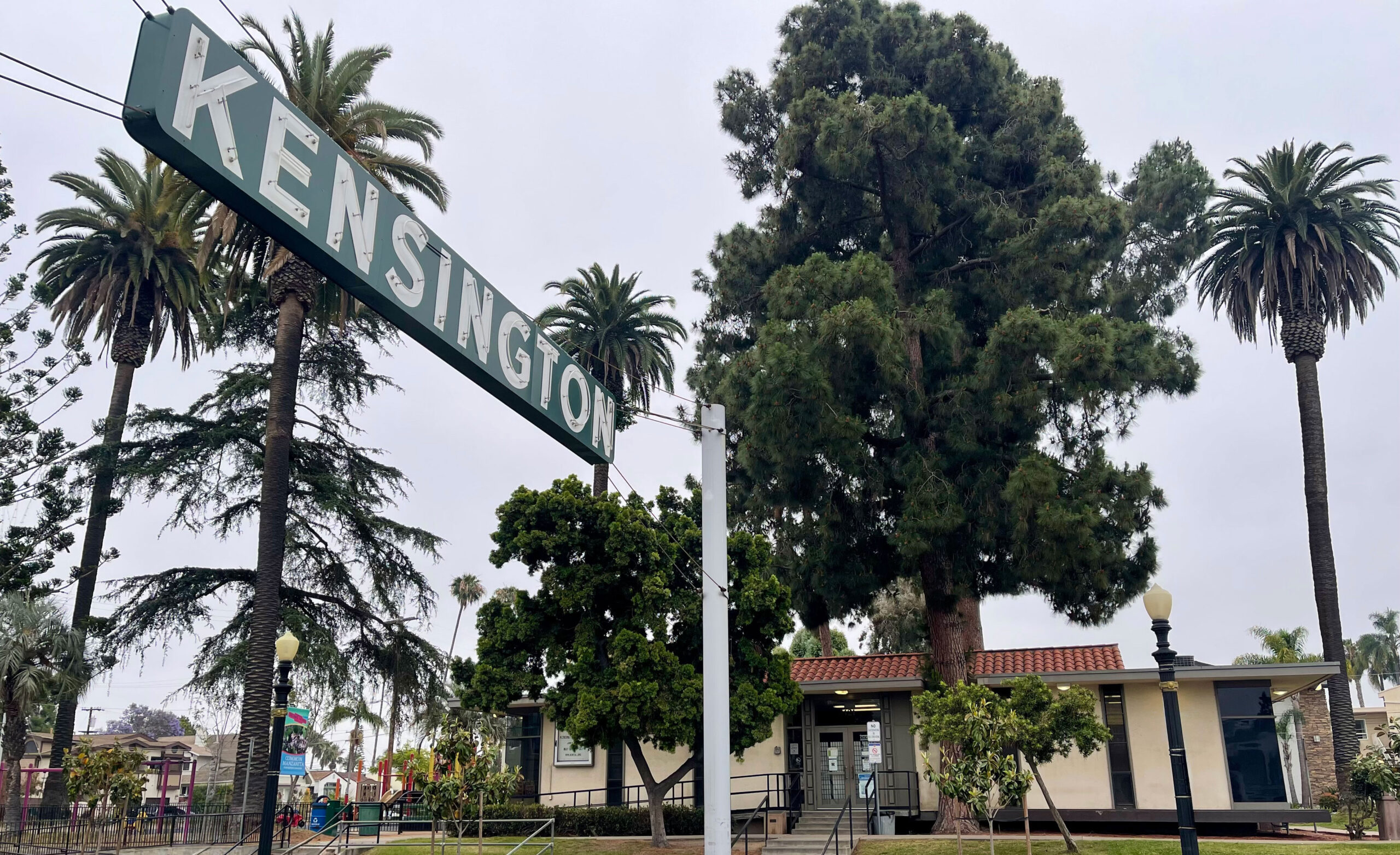 Kensington Sign and library